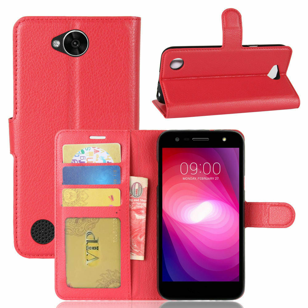 Étui portefeuille folio en cuir pour LG X Power 2 Étui portefeuille folio en cuir pour LG X Power 2
